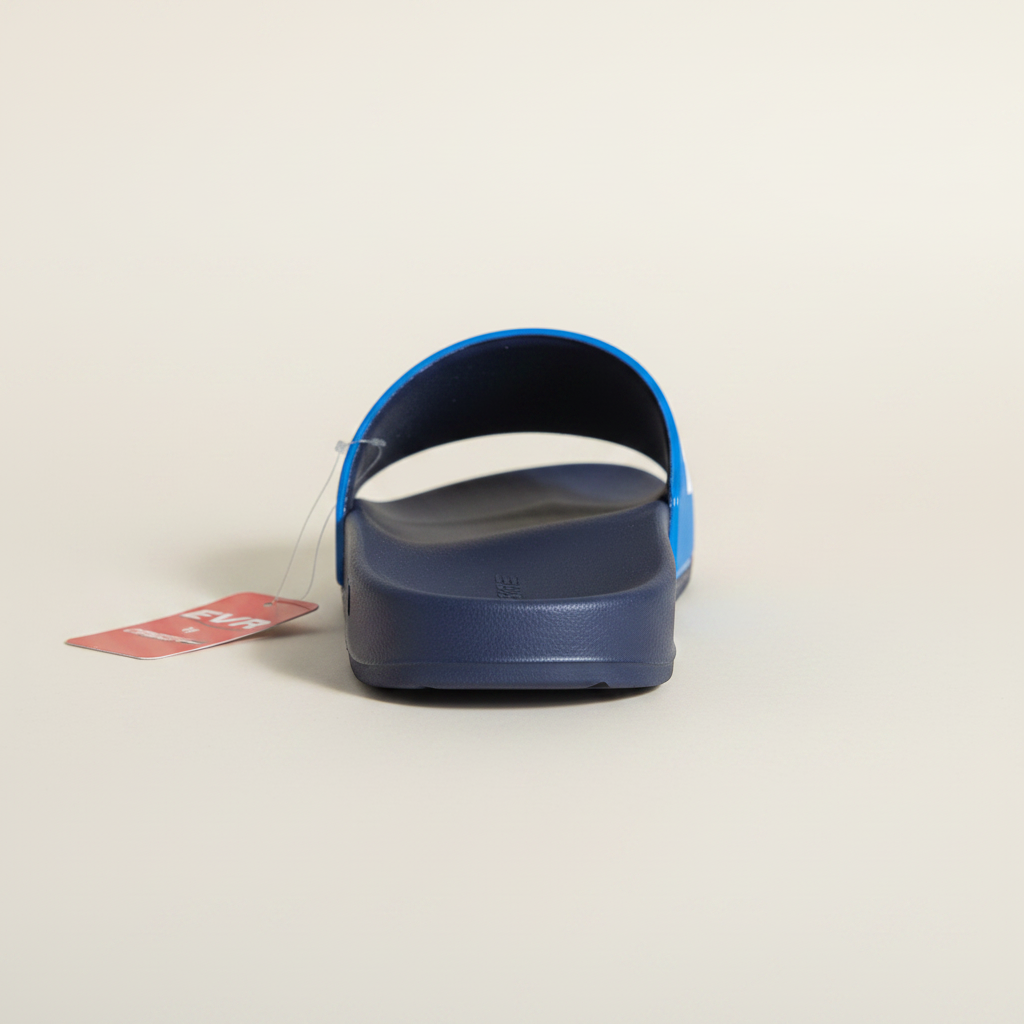 Omega Evr | Adidas Navy & Royal Stripe Slide Slippers