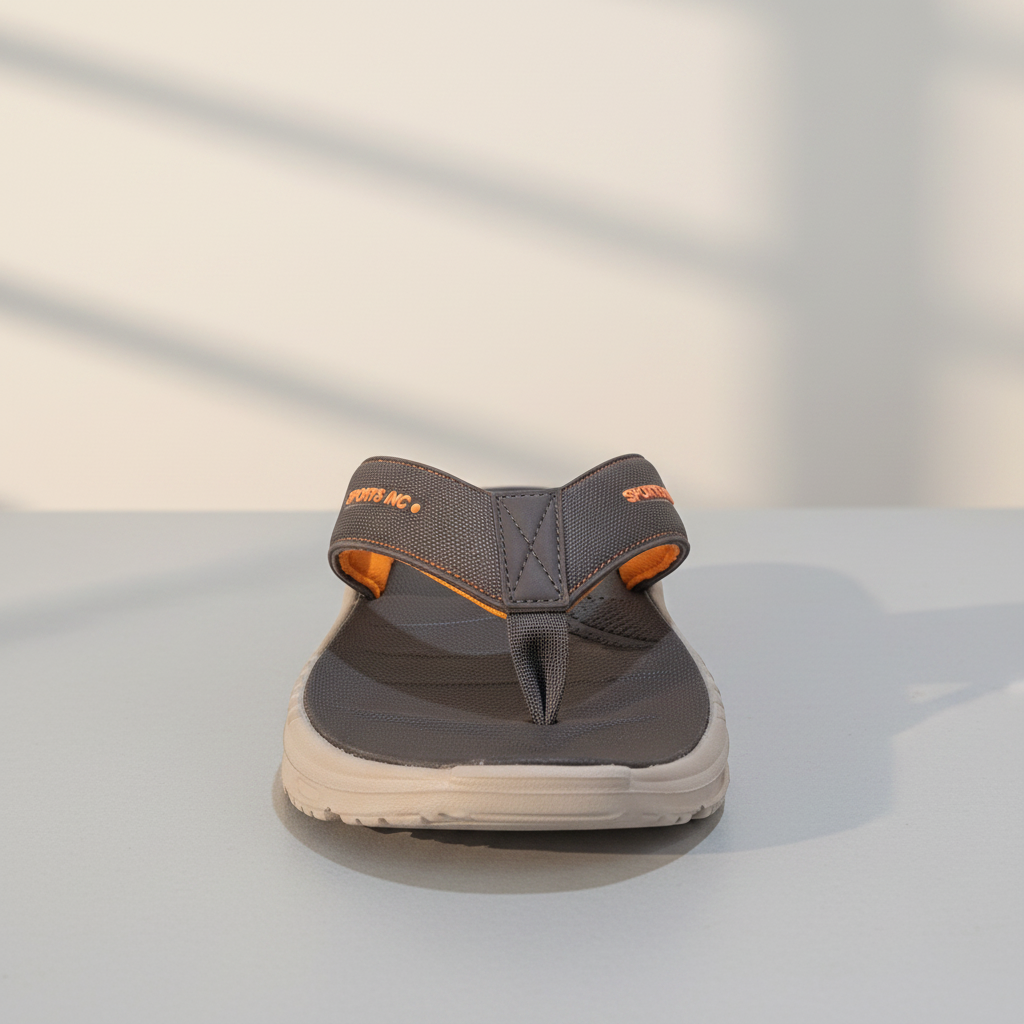 Deluxe Sports Inc. Flip Flops - Charcoal Grey