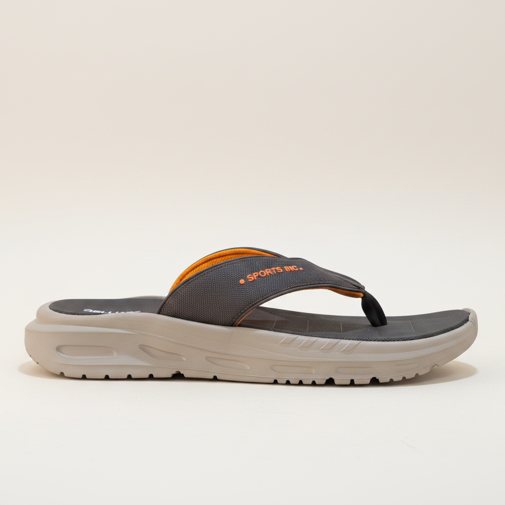Deluxe Sports Inc. Flip Flops - Charcoal Grey