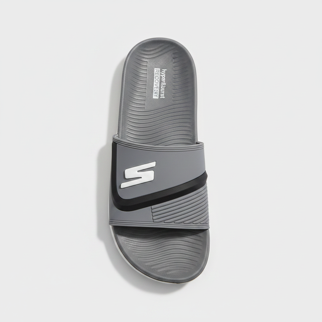 Skechers Hyper Burst Recovery Slide Sandals - Grey