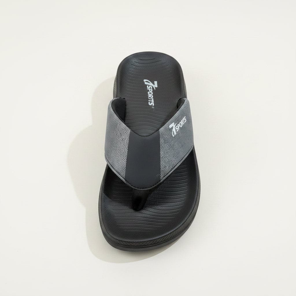 7Sports SEVEN Flip Flops - Black/Grey