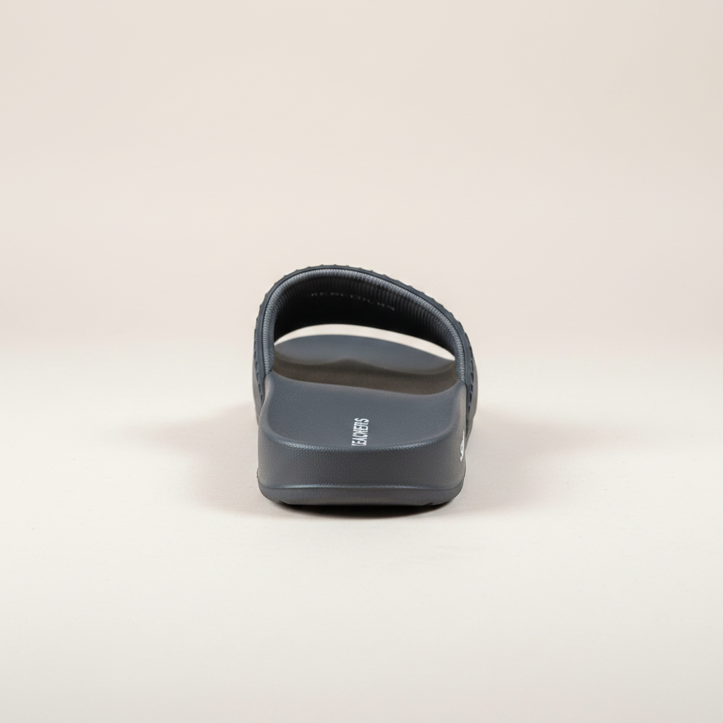 Skeachers Grey Slide Sandals