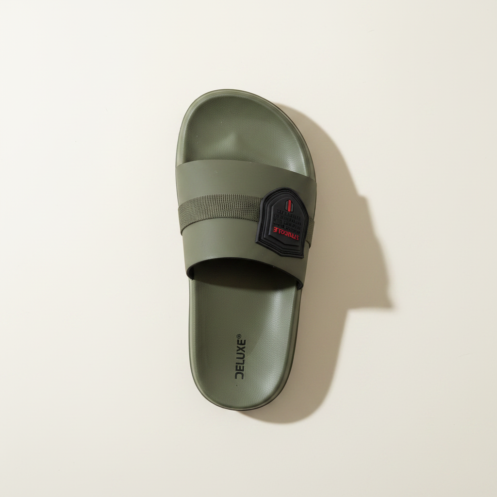 Deluxe Struggle Slide Sandals - Olive Green