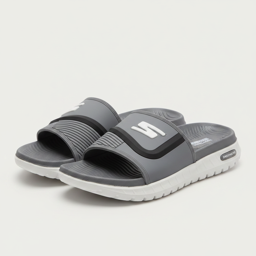 Skechers Hyper Burst Recovery Slide Sandals - Grey