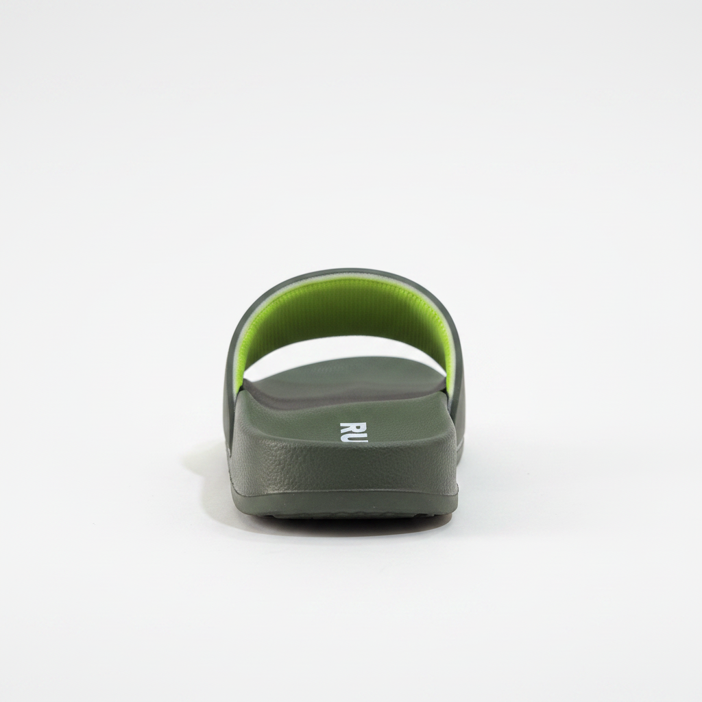 RUN. Slide Sandals - Olive Green