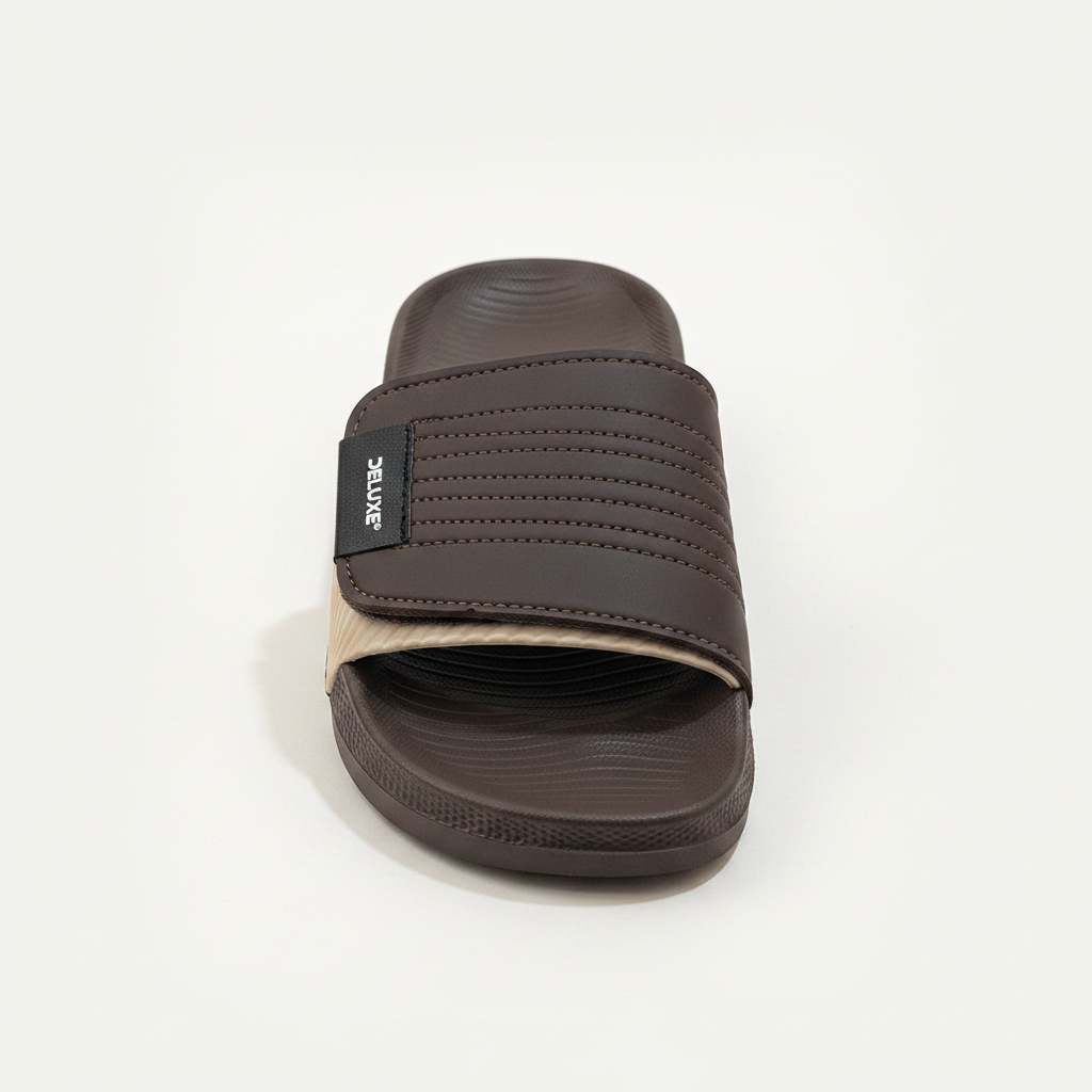 Deluxe Wave Slide Sandals - Dark Brown