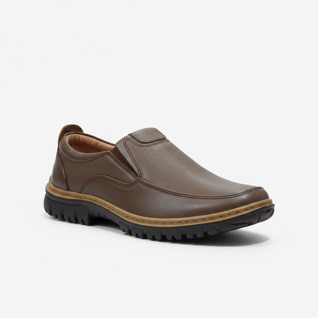 ECCO Men's Genuine Leather Slip-On Comfort Loafers